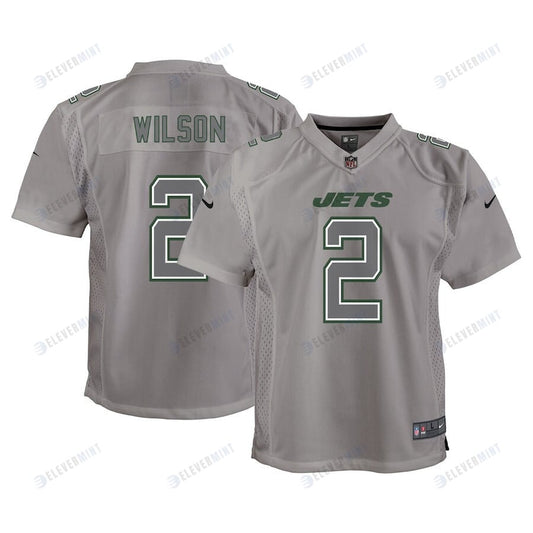 Zach Wilson New York Jets Youth Atmosphere Game Jersey - Gray